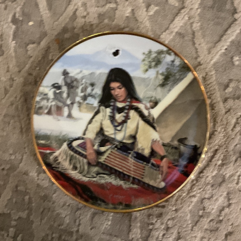 Decorative Plate with Native American Design